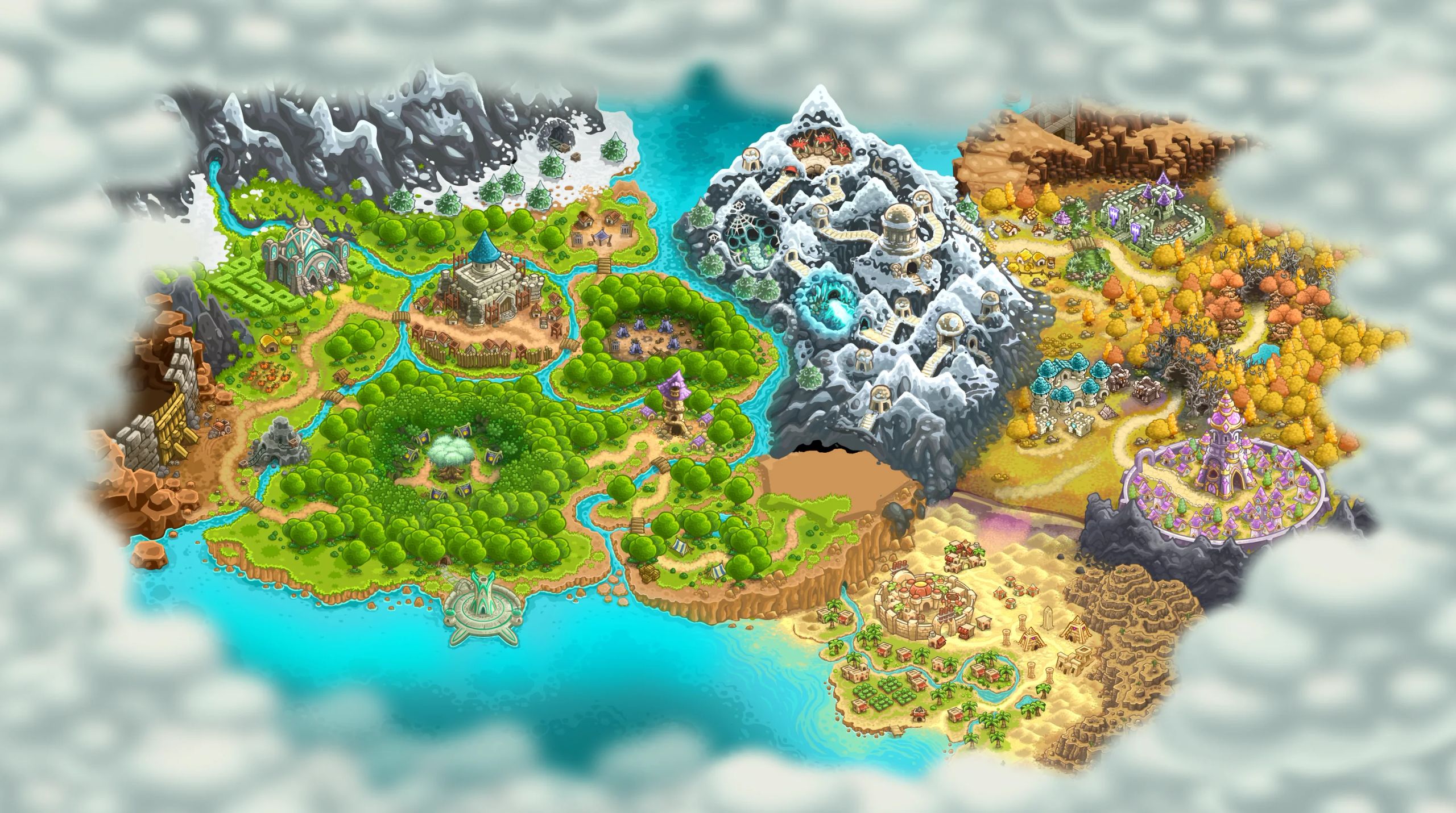 The Kingdom Rush 6: Genesis world map