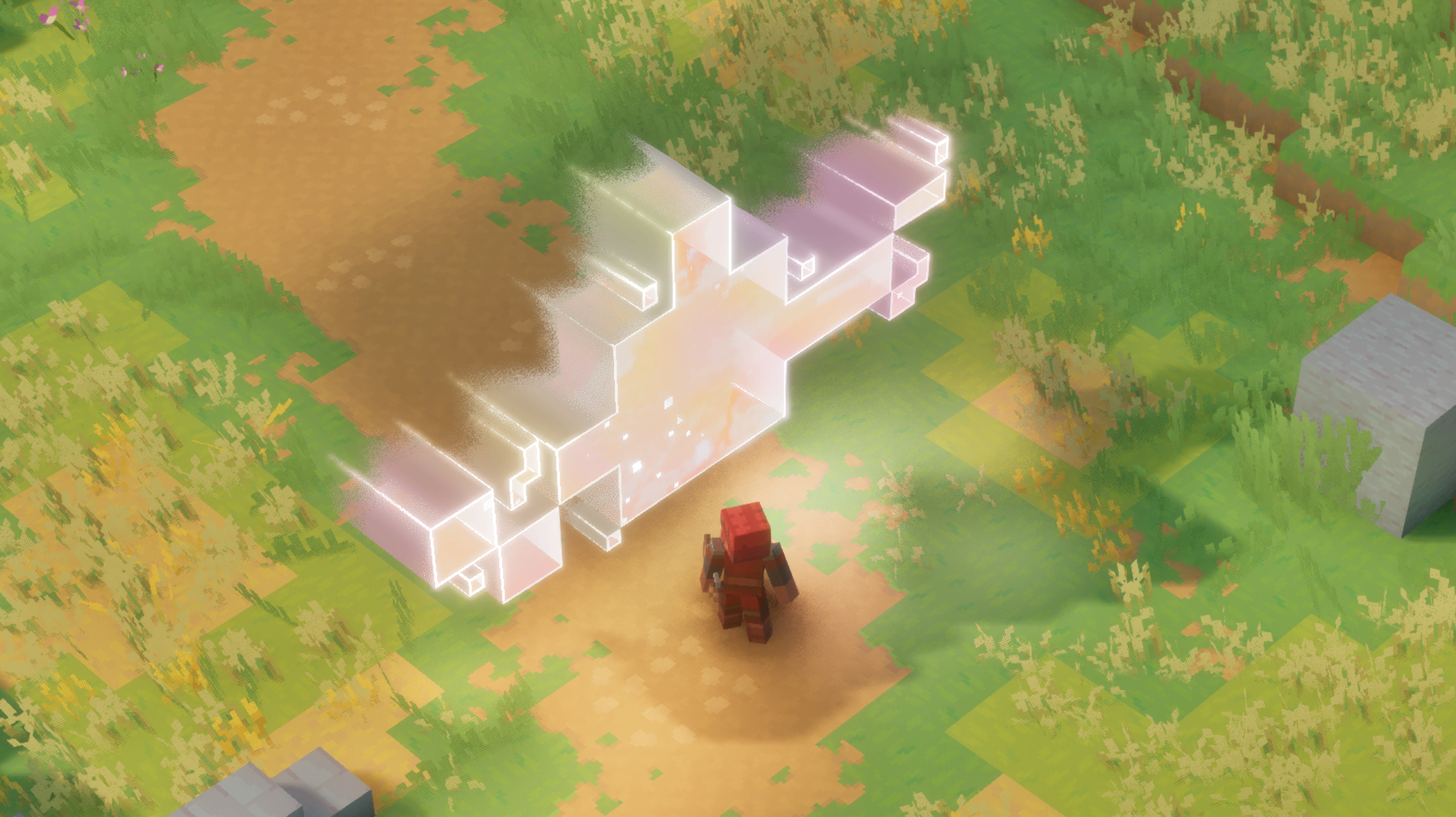 A rift in the ground of an area