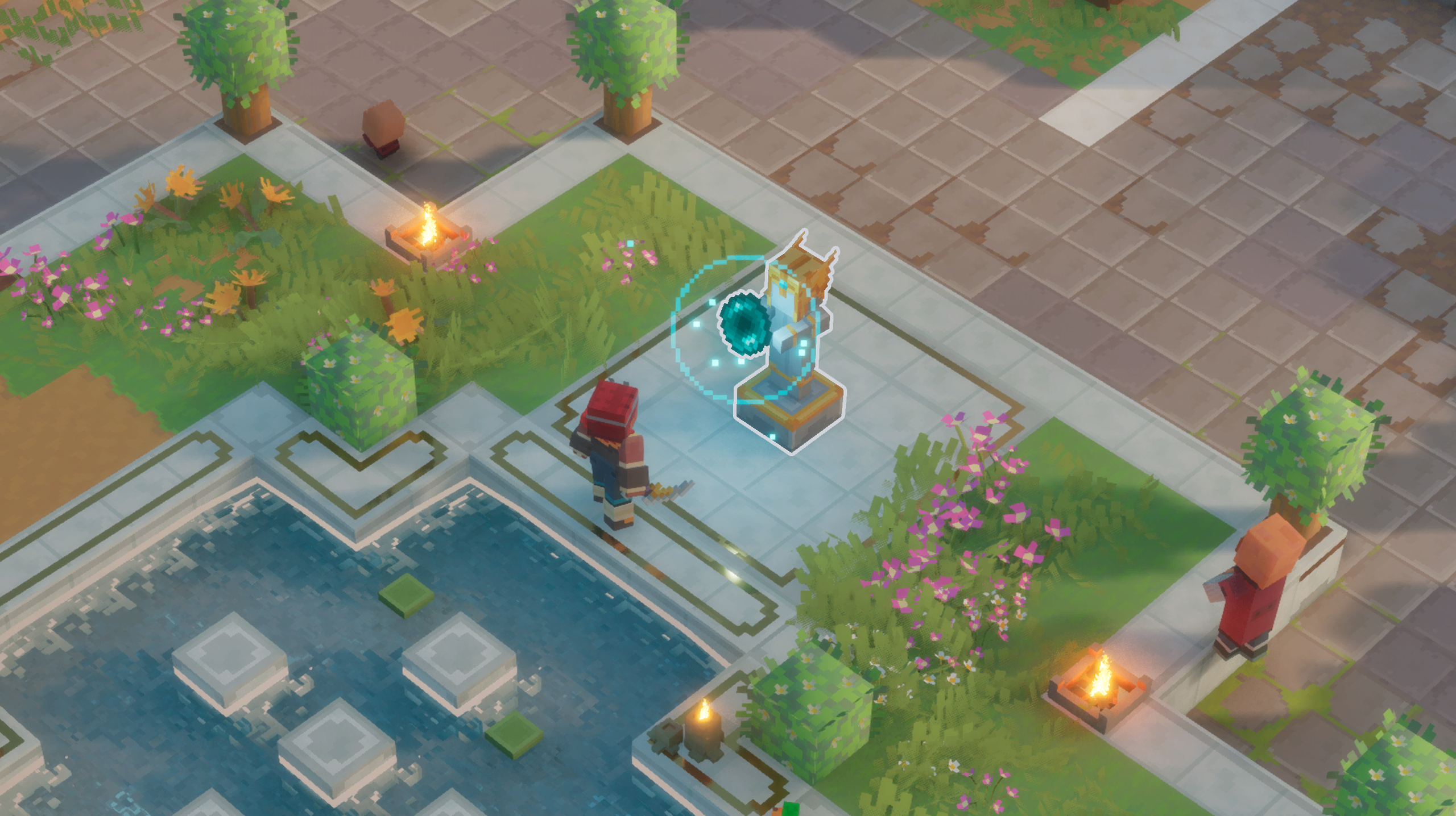 The teleport statue in Brave Haven