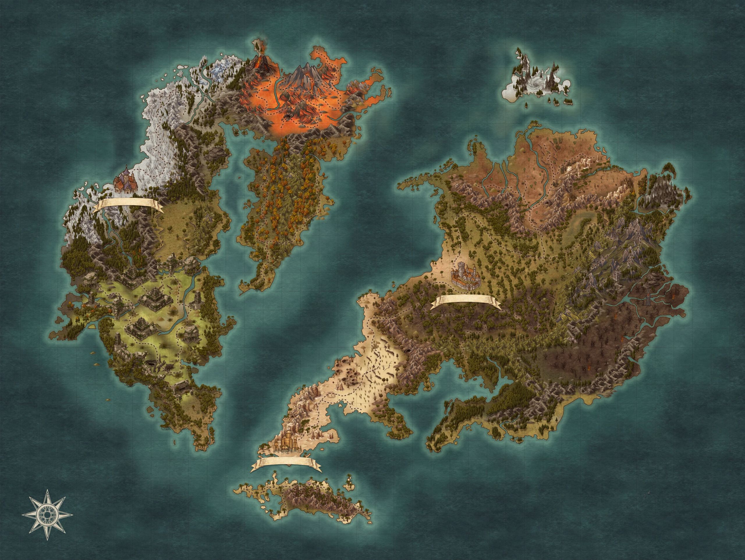 The Deskrawl world map