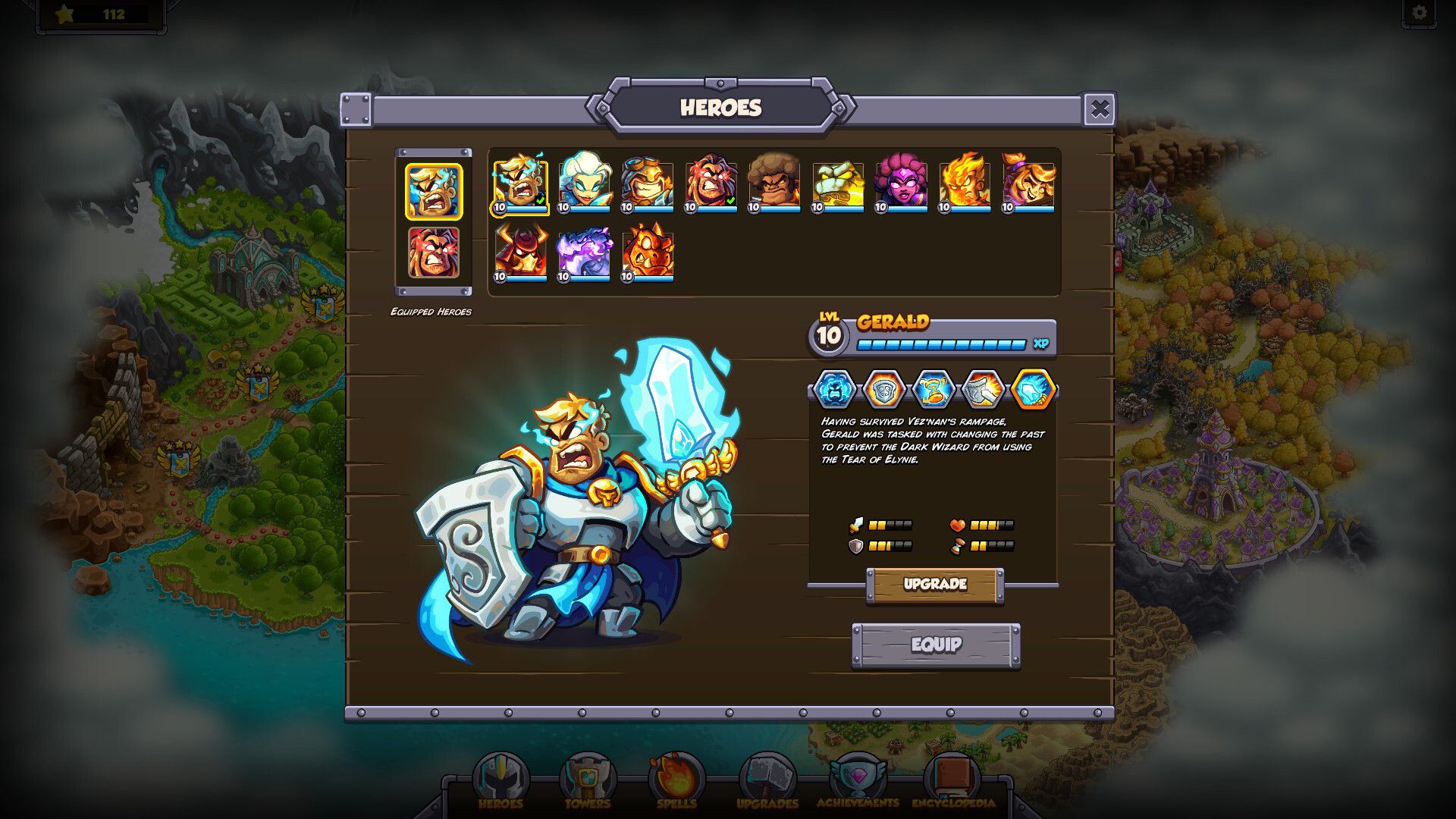 Kingdom Rush 6: Genesis - The Heroes room