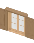 Fixed2 Panel Top Cornice Shutters