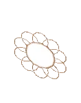 Specchio da parete boho a fiore