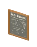 Standing Chalkboard Ice Cream