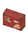 Mala vintage com adesivos