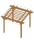 Nowoczesna drewniana pergola
