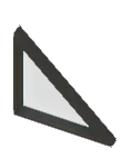 Fenêtre fixe triangulaire