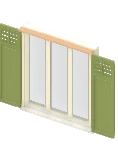 Flügelfenster2 Kassette mit Fensterladen