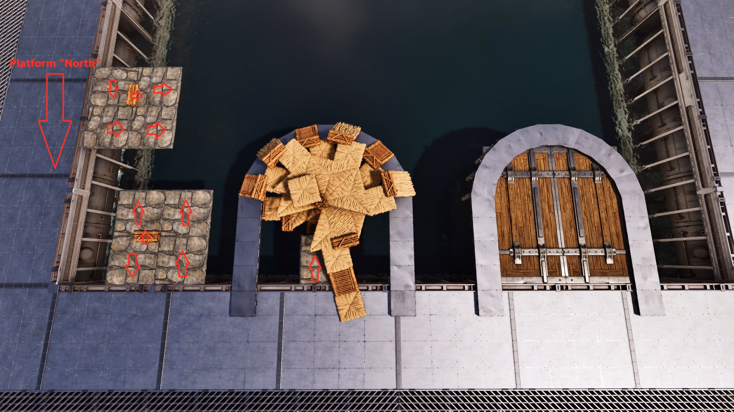 Arched Ocean Platform Gate
