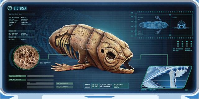 Restos de espécimen en investigación