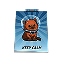 Póster motivacional "Mantén la calma"