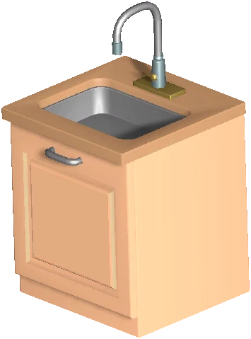 Wooden Counter with Sink