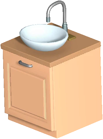 Wooden Counter with Sink