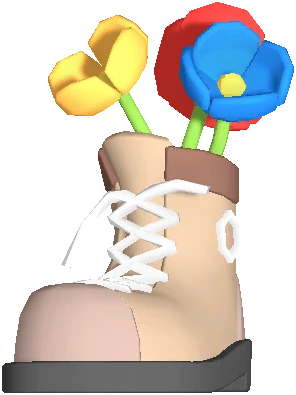 Bobblehead Boot with Flowers