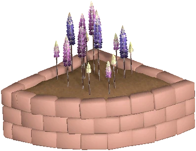 Half Round Flower Bed