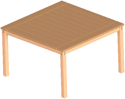 Square Wooden Dinner Table
