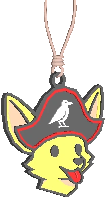 Pirate Fox Charm