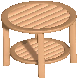 Round Wooden Side Table