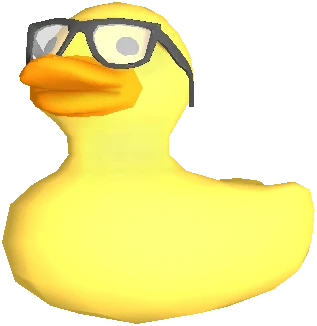 Rubber Ducky with Glasses