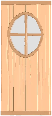 Wooden Wall with a Round Window