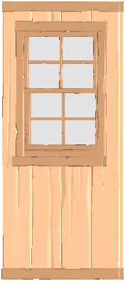 Wooden Wall with a Square Window that opens