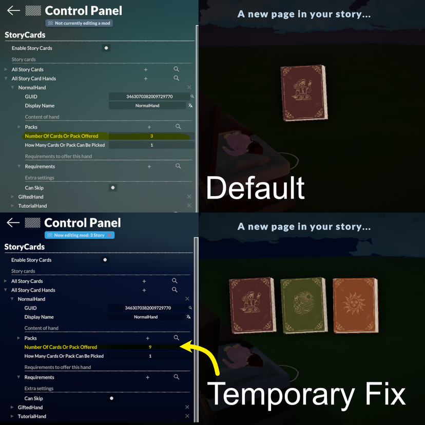 3 Story Card Offerings Temporary Fix [by ezurite]