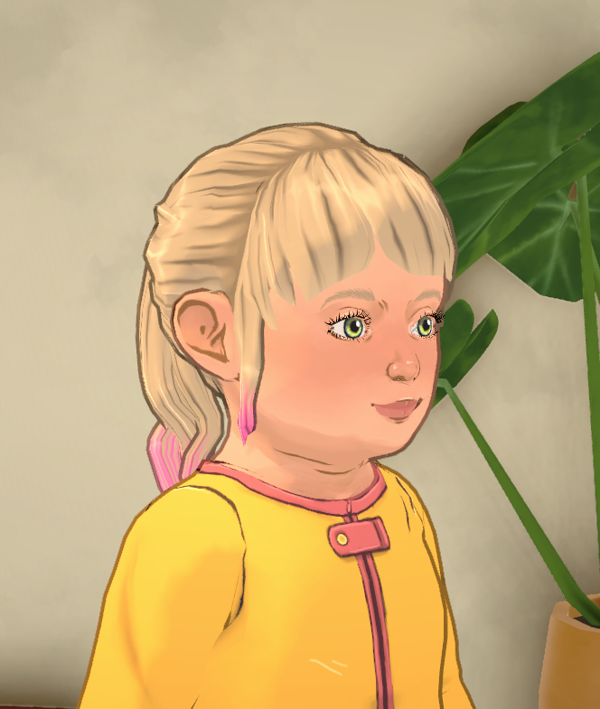 [Toddler] Hair "PonytailLongbangs"