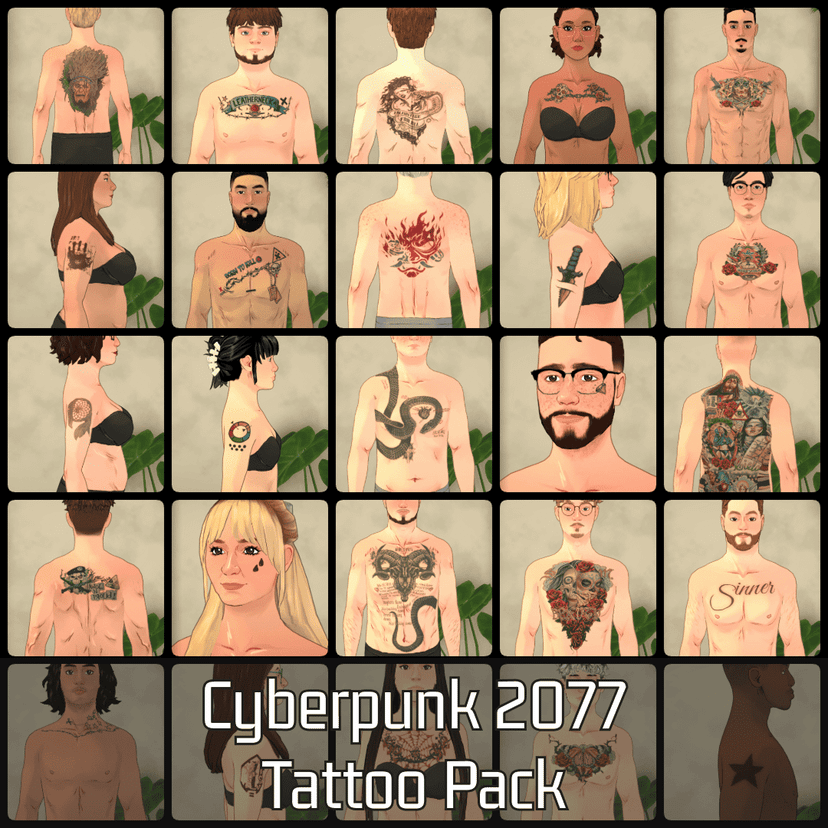 Cyberpunk 2077 Tattoos