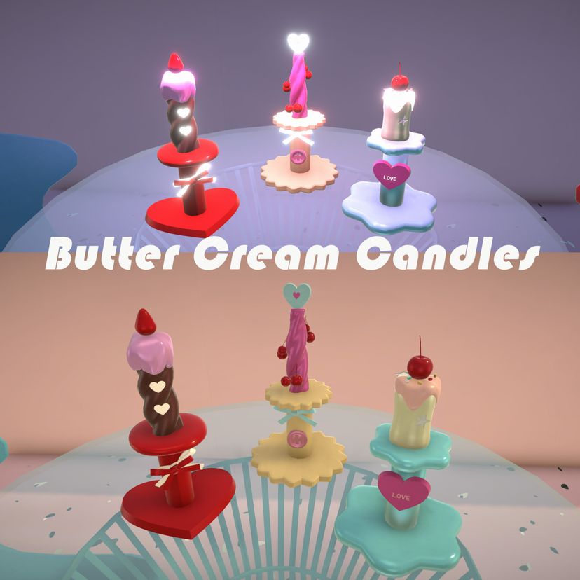 [Bear] Butter Cream Candles