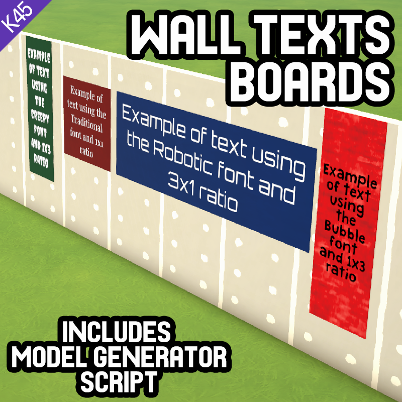 Wall Text Boards