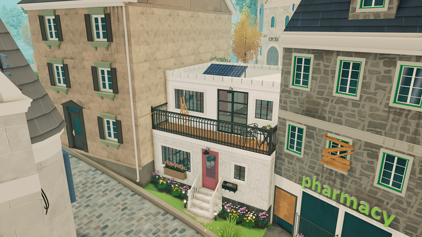 White and Pink Townhouse