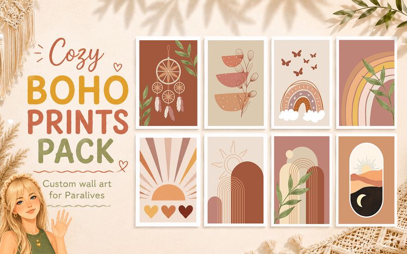 ParalivesEmmy - Cozy Boho Prints Pack