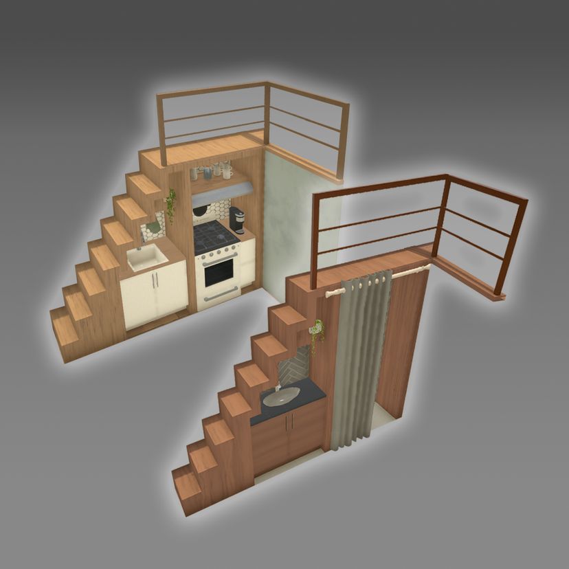 Tiny Home Loft Stairs