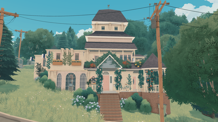 Three-story villa