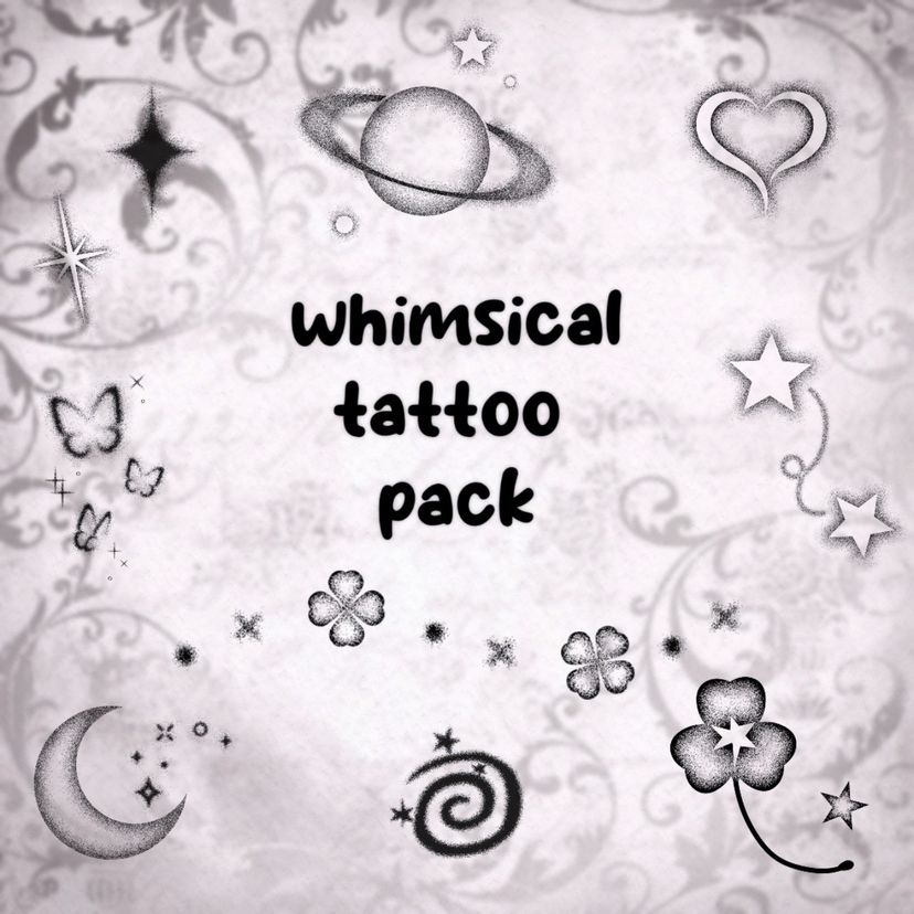 whimsical tattoo pack