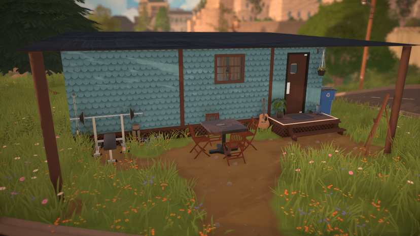 Blue Trailer Home