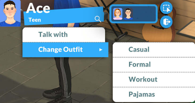 Change Outfit Interaction