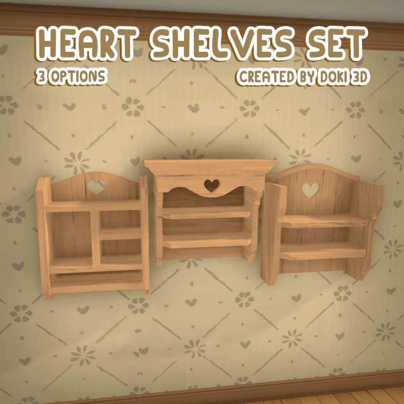 [Doki3D] Heart Shelves