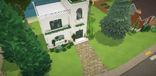 White and Green Modern House