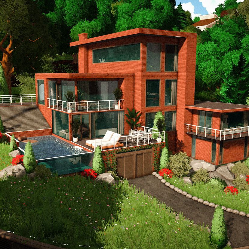 Industrial-style mansion