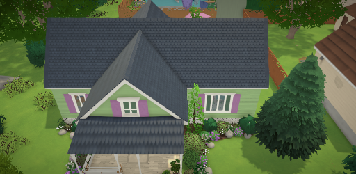 Purple and Green Small Family Home