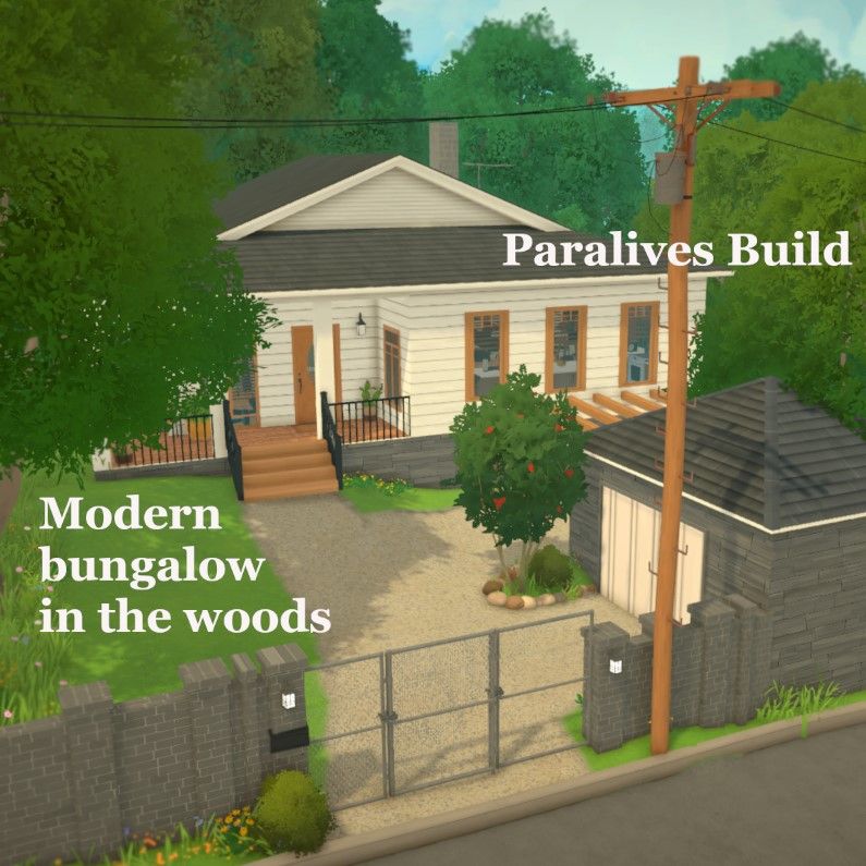 Modern bungalow in the woods