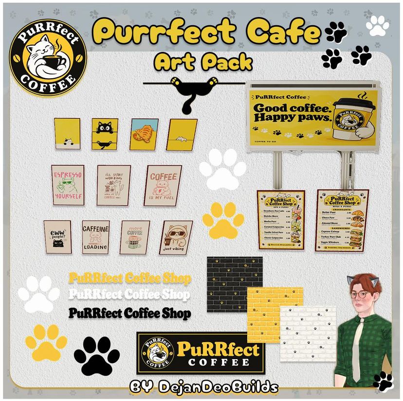 Purrfect Cafe Art Pack