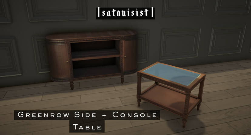 [satanisist] Greenrow Side and Console Table [Nonrecolorable]