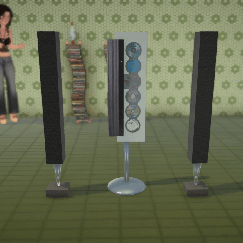 Count Raqula's 90s Standing CD Player with Speakers