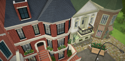 Townhouses, Icecream Parlor, and Corner Store