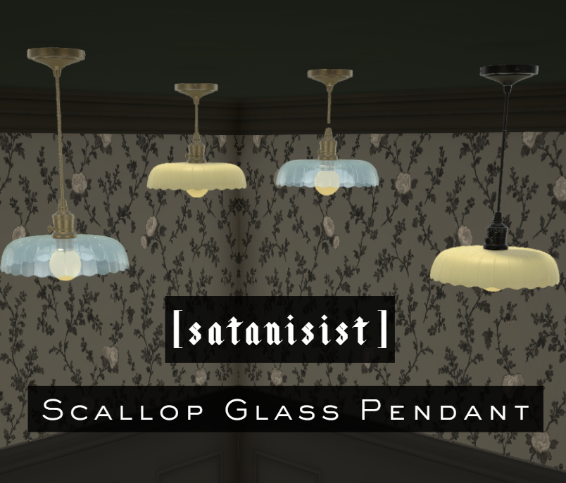 [satanisist] Scallop Antique Pendant Set