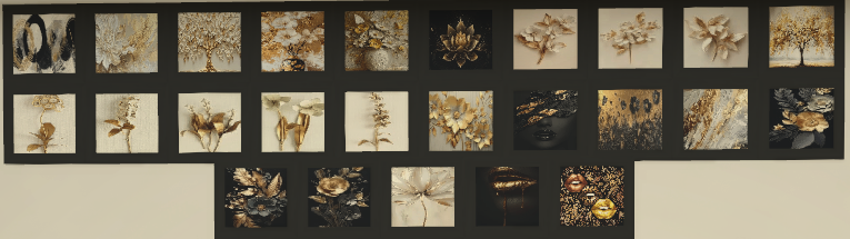 [NR] Gold Wall Art