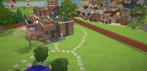 mini split level  w/pond + outdoor theatre