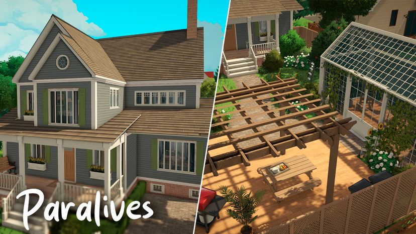 Suburban Family House + Greenhouse - PlumbobKingdom
